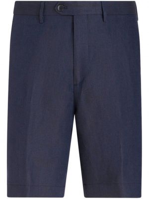 Lanene bermuda kratke hlače Etro plava