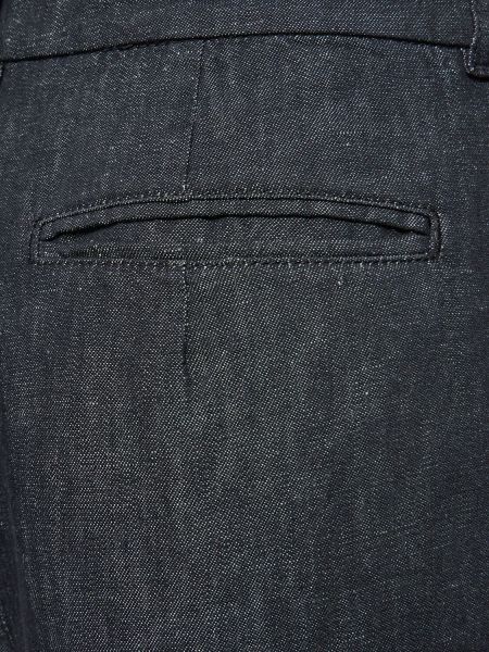 Pantalones de lino de algodón 's Max Mara negro