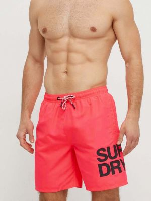 Kratke hlače Superdry ružičasta