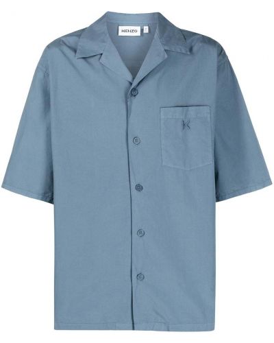 Camisa con bordado Kenzo azul