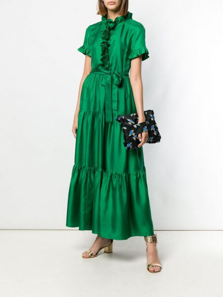 Dlouhé šaty La Doublej zelené