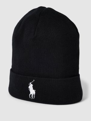 Dzianinowa czapka Polo Ralph Lauren czarna