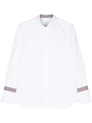 Bavlněná košile Paul Smith bílá