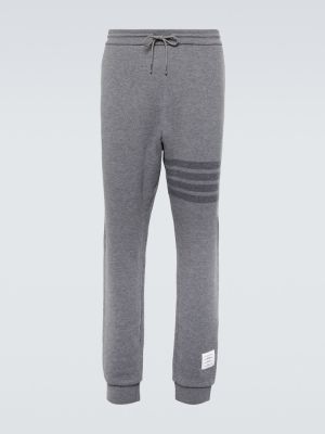 Pantaloni tuta di lana Thom Browne grigio