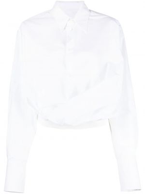 Βαμβακερό πουκάμισο Mm6 Maison Margiela λευκό