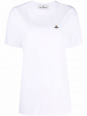 Kokvilnas t-krekls Vivienne Westwood balts
