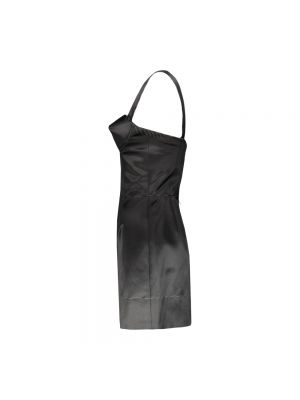 Mini vestido de seda de algodón Maison Margiela negro