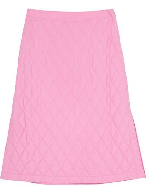 Falda acolchada con estampado de rombos Burberry rosa