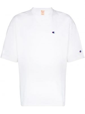 Camiseta de cuello redondo Champion blanco