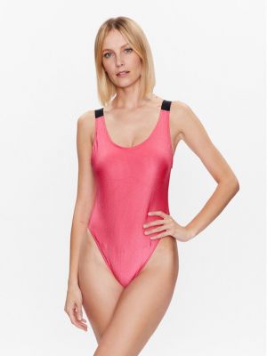 Enodelne kopalke Calvin Klein Swimwear roza
