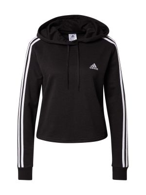 Relaxed fit dryžuotas sportinis džemperis Adidas juoda