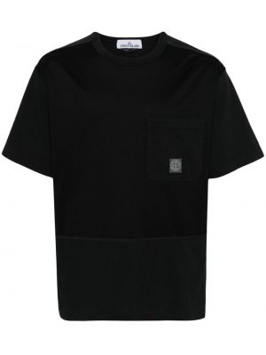 Bavlnené tričko Stone Island čierna