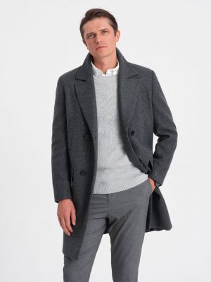 Kabát Ombre Clothing šedý