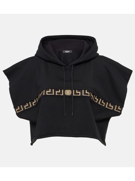 Jersey hoodie Versace svart