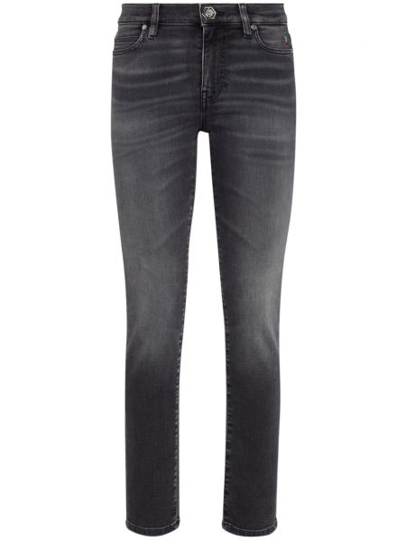 Jeans skinny avec applique Philipp Plein noir