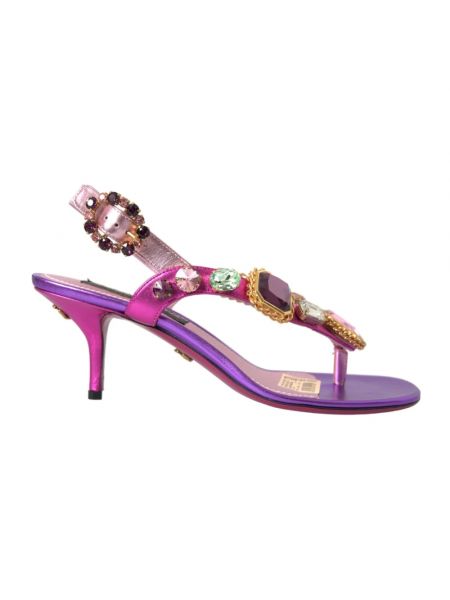 Sandały z kryształkami Dolce And Gabbana