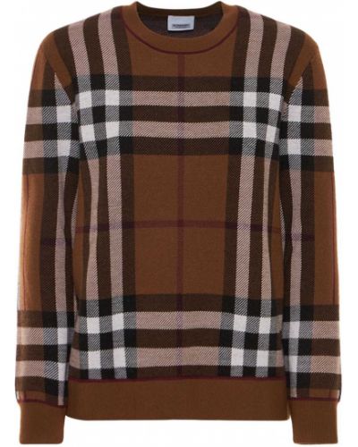 Kockovaný vlnený sveter Burberry