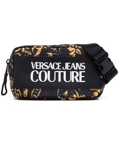Bolsa de hombro con estampado Versace Jeans Couture negro
