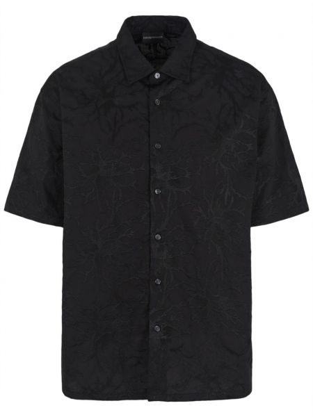 Žakárová košile Emporio Armani černá