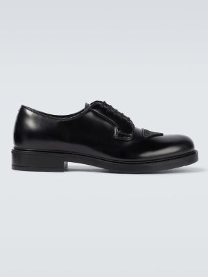 Zapatos derby de cuero Prada negro