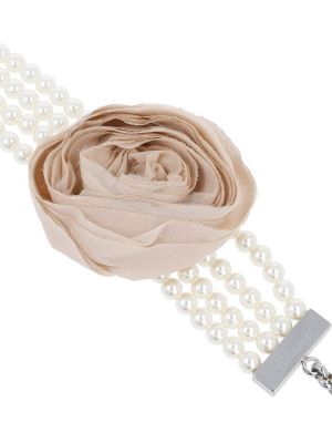 Hodvábny náhrdelník s perlami Blumarine