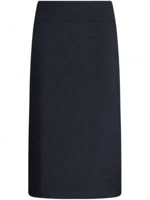 Midi sukňa s potlačou s paisley vzorom Etro modrá