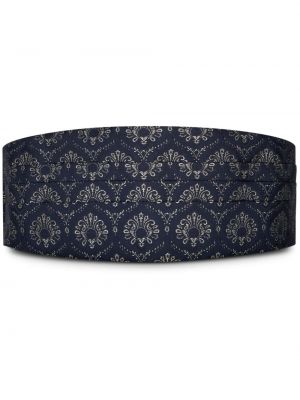 Жакардова копринена вратовръзка Etro синьо