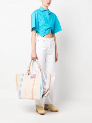 Shopper handtasche aus baumwoll See By Chloé beige