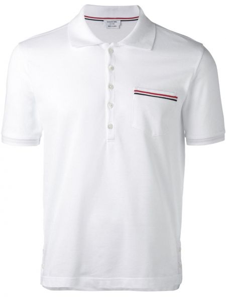 Polo con bolsillos Thom Browne blanco