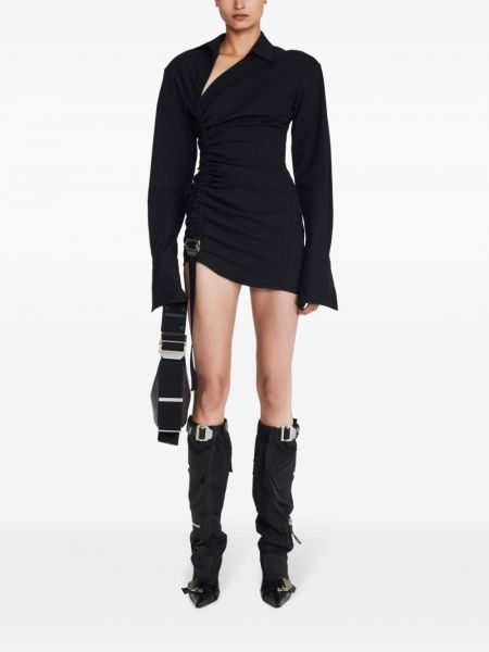 Asymetrické mini sukně s přezkou Dion Lee černé