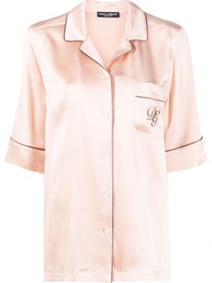 Camicia ricamata Dolce & Gabbana rosa