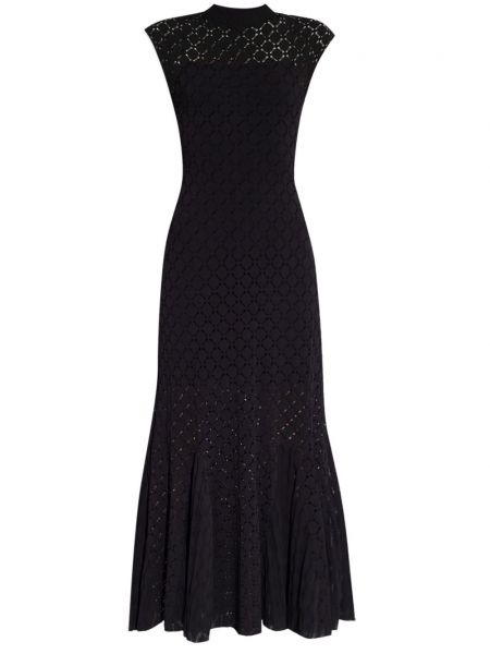 Плетена макси рокля Lanvin черно
