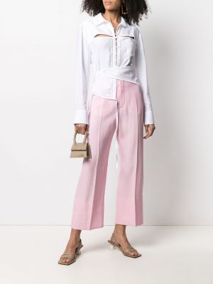 Pantalones de cintura alta Jacquemus rosa