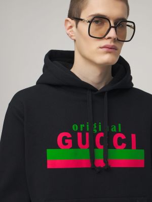 Hoodie en coton à imprimé Gucci