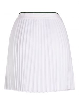 Plisuotas siuvinėtas mini sijonas Lacoste balta