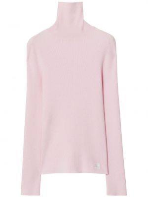 Вълнен пуловер Burberry розово