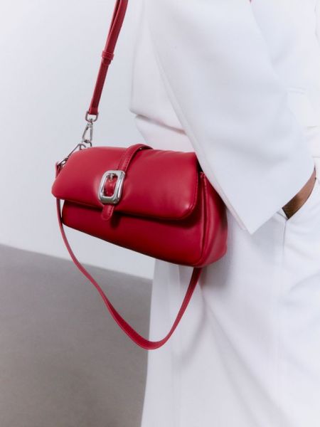 Шкіряна сумка через плече зі штучної шкіри Reserved червона