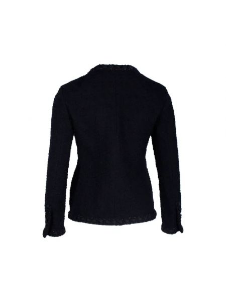 Chaqueta de lana retro outdoor Chanel Vintage negro