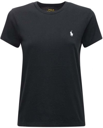 Džerzej bavlnené tričko Polo Ralph Lauren čierna