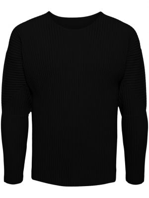 Пуловер с кръгло деколте Homme Plissé Issey Miyake черно