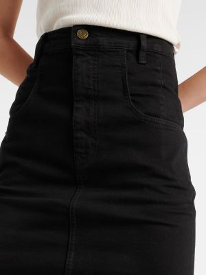 Дънкова пола с висока талия Frame черно
