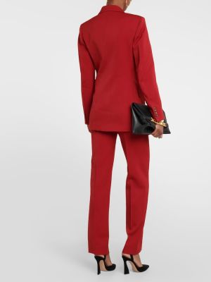 Vlněné sako Victoria Beckham červené