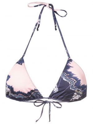 Bikini cu imprimeu abstract Clube Bossa albastru