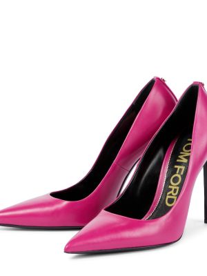 Pantofi cu toc din piele Tom Ford roz
