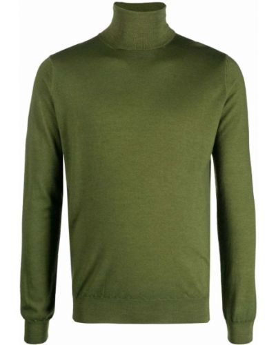 Jersey de cuello vuelto de tela jersey Dell'oglio verde