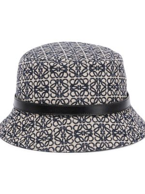 Памучна шапка Loewe синьо