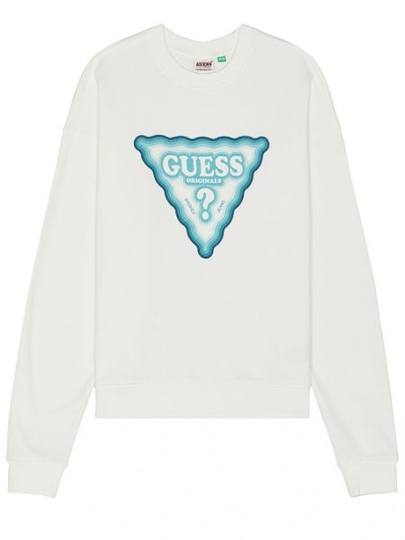 Sweatshirt mit rundhalsausschnitt Guess Originals weiß
