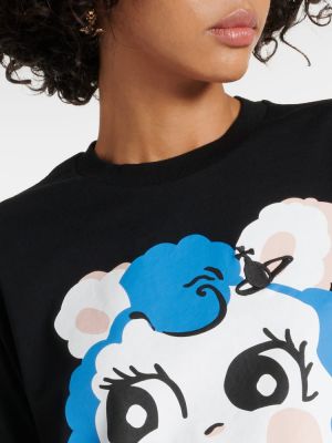 Βαμβακερή μπλούζα με σχέδιο Vivienne Westwood μαύρο