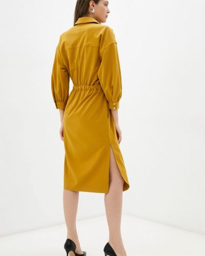 Платье-рубашка Ruxara желтое