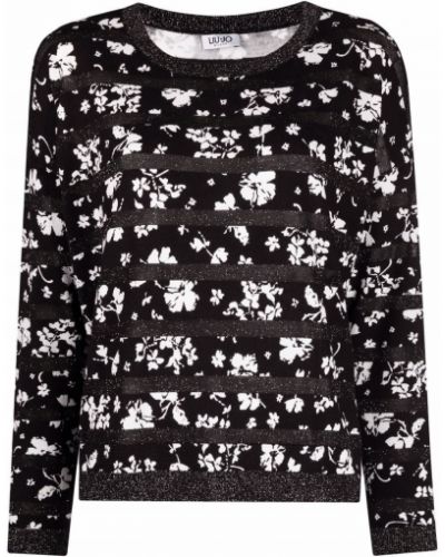 Jersey de flores de tela jersey Liu Jo negro